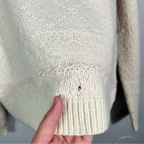 Lauren Ralph Lauren Exclusive Hand Knit Turtleneck Wool Cashmere Sweater Pink L - Picture 6 of 6